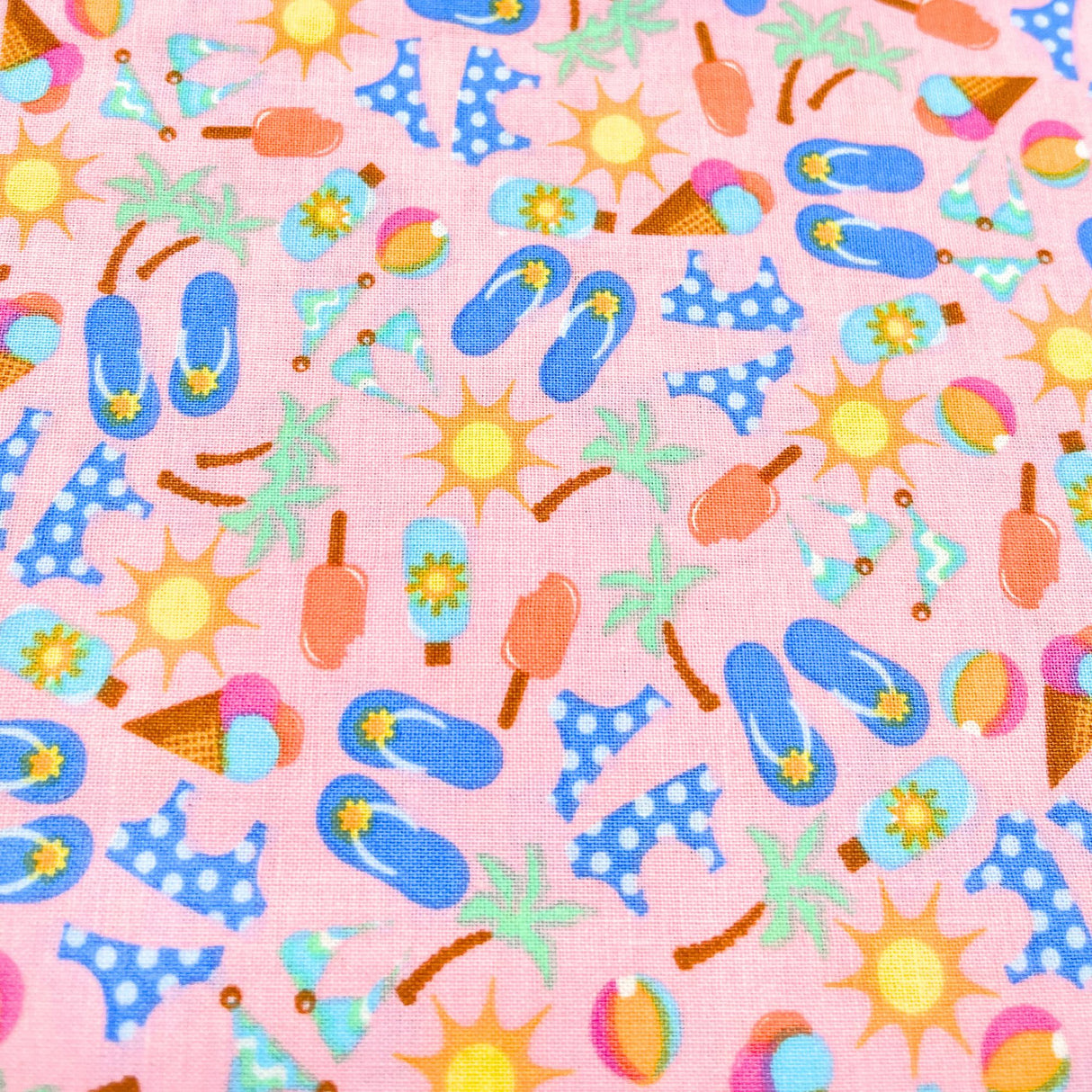 Summertime Pink – Jean Tia Fabrics – Cotton Quilting Fabric – MC-48288