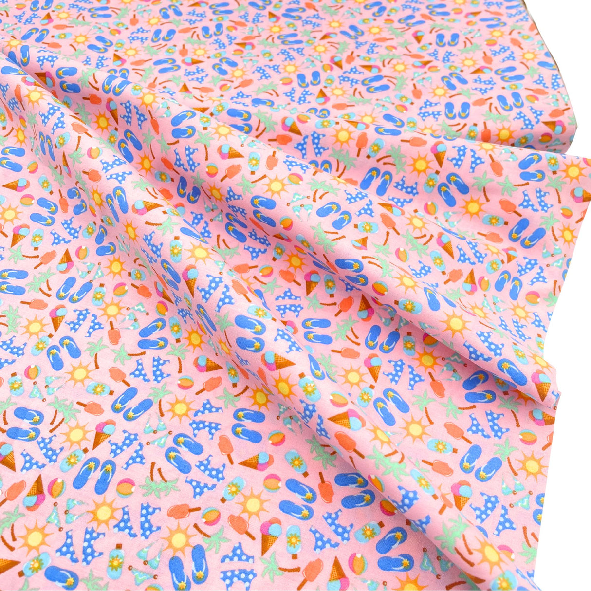 Summertime Pink – Jean Tia Fabrics – Cotton Quilting Fabric – MC-48288