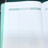 Undated Planner – 12 Month Hardcover Organiser with Gemstone Detail