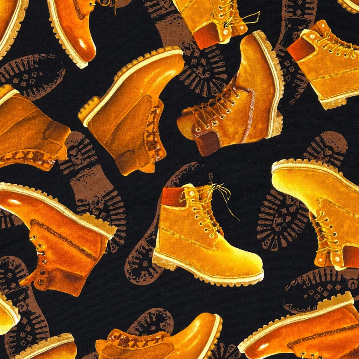 Man Cave Boots Dark Brown – Benartex – Cotton Quilting Fabric – BT05830.12