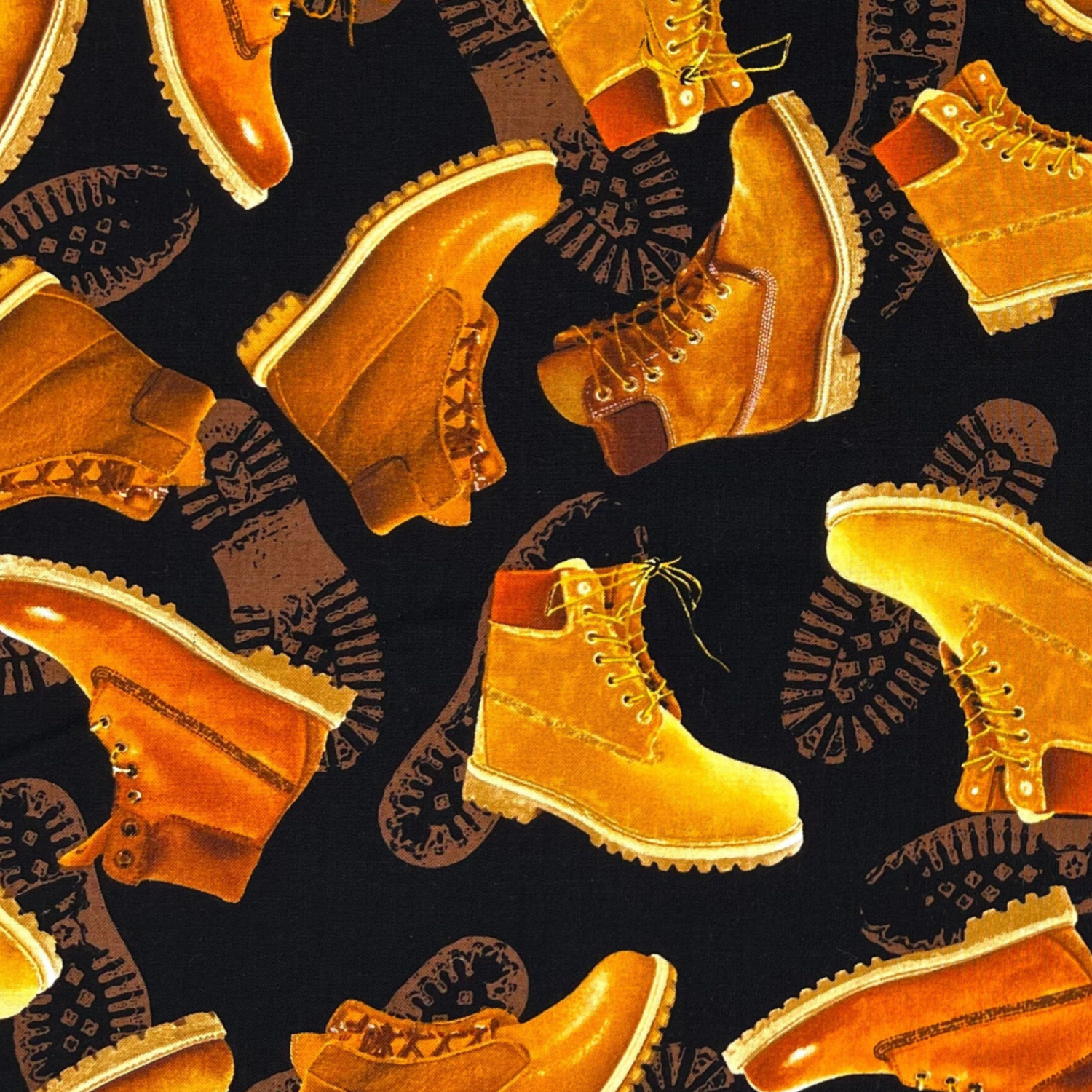 Man Cave Boots Dark Brown – Benartex – Cotton Quilting Fabric – BT05830.12