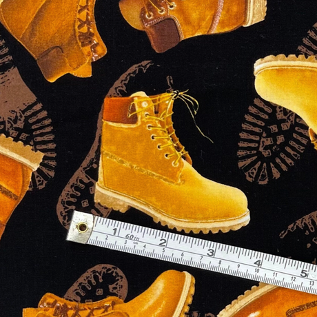 Man Cave Boots Dark Brown – Benartex – Cotton Quilting Fabric – BT05830.12