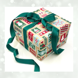 Xmas Stamps Ginger Gift Wrapping Paper – 80gsm, 60cm Wide | Festive Christmas Wrap