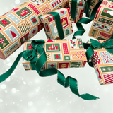 Xmas Stamps Ginger Gift Wrapping Paper – 80gsm, 60cm Wide | Festive Christmas Wrap