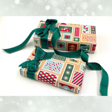 Xmas Stamps Ginger Gift Wrapping Paper – 80gsm, 60cm Wide | Festive Christmas Wrap