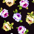 Rosa Floral fabric, Perfect Painterly Blooms, Cotton Quilting, Michael Miller Fabrics MM-CX6887.Black