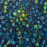 Aquamarine, Geometric fabric, Here comes the Sun, Cotton Quilting fabric by Benartex Fabrics
