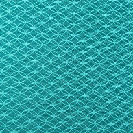 Chinoiserie Lilliana Geometric Turquoise Quilting Fabric - Michael Miller CX7296.Turq