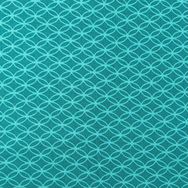 Chinoiserie Lilliana Geometric Turquoise Quilting Fabric - Michael Miller CX7296.Turq