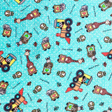 Bazooples Choo Choo toss cotton fabric, Springs Creative SC58817