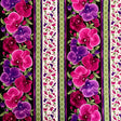 Orchid Border Magenta fabric EOB by Timeless Treasures C3210
