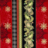 Winter Garden Paisley, Cotton Quilting Border Fabric Henry Glass HG8525M.99