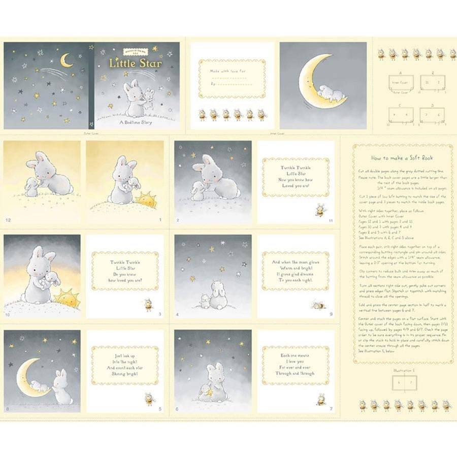 Bunnies by the Bay, Bunnies Story Book for Timeless Treasures (Cotton PANEL) TT-C6448