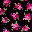 Orchid fabric Black, cotton quilting fabric, Wild Orchid Fabric, Timeless Treasures Fabric C5649.Black
