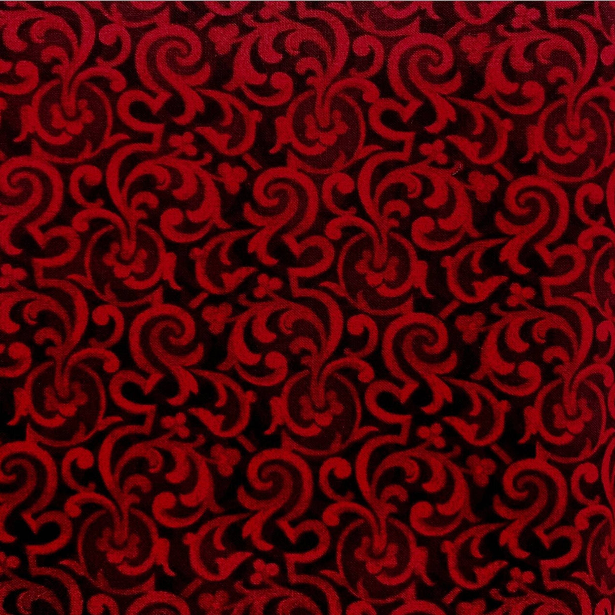 Swirls Red fabric Antique Carmen Cotton Quilting fabric by Kanvas Benartex Fabrics