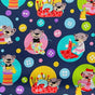 Sewing Bears, Cotton Quilting Fabric by Michael Miller MM6692.Gray