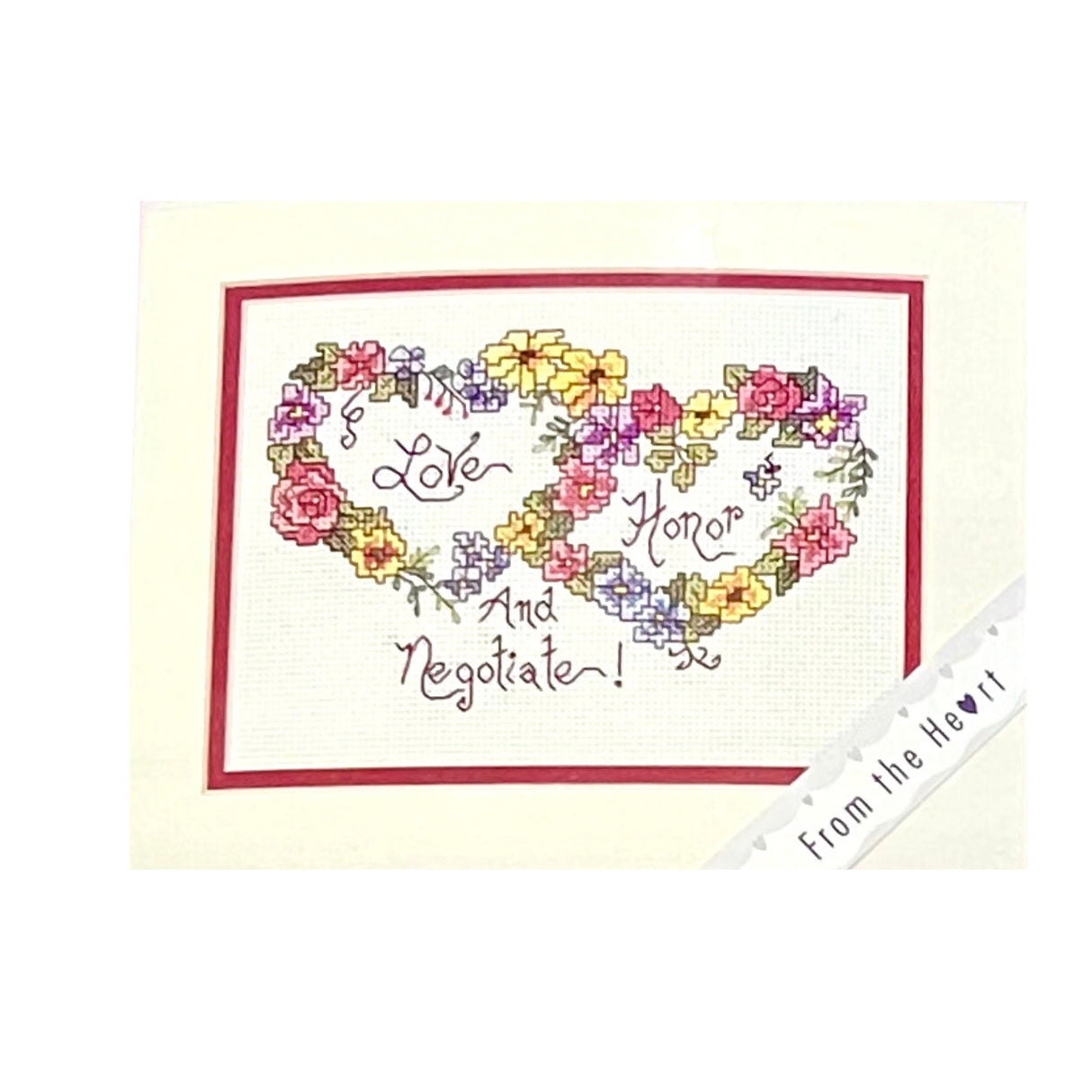 Cross Stitch Counted Kit Love Honor & Negotiate  Expressions Bucilla Kit - 42540