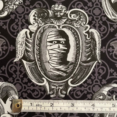 Haunted Skulls Cotton fabric Haunted Gallery Fabric Michael Miller 6635-Gray