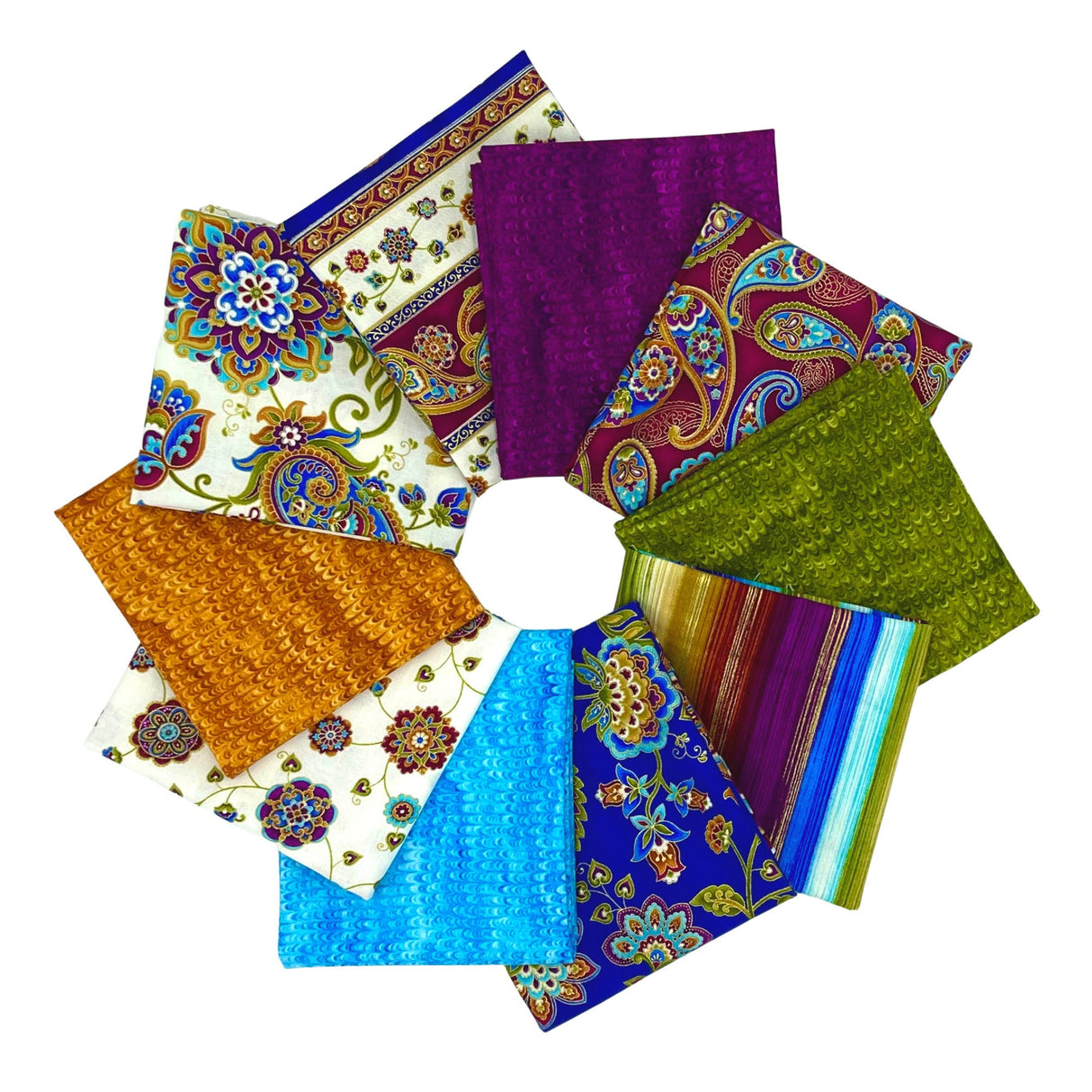 Fortuna Blender fabric 10 Fat Quarter Fabric Bundle Cotton Quilting Fabric Timeless Treasures