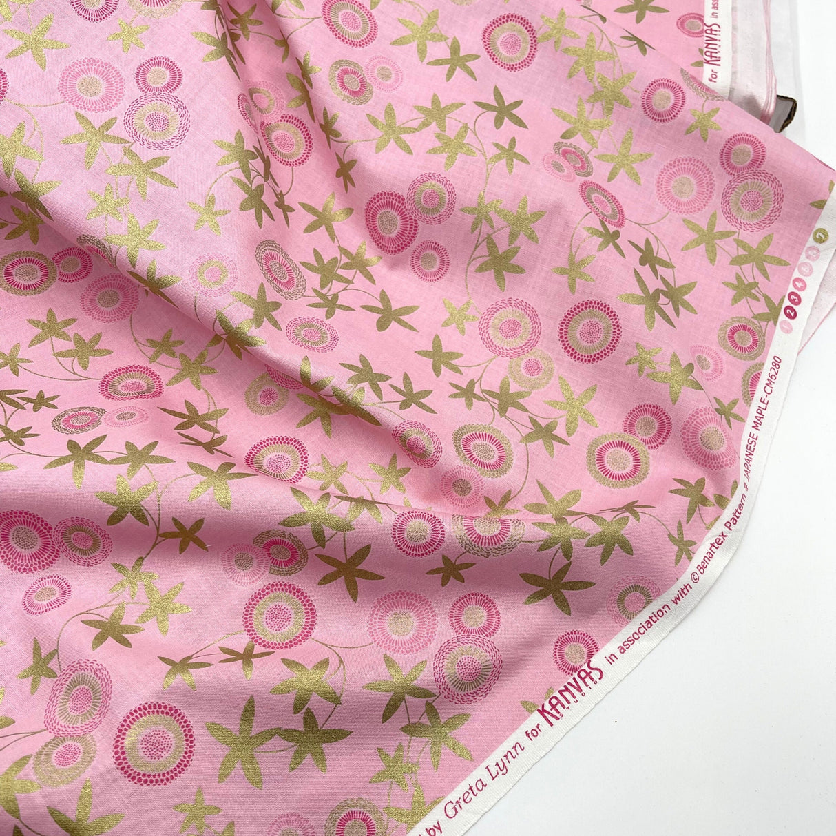 Japanese Maple fabric Sakura Greta Lynn Geisha Cotton Quilting fabric Benartex BT-CM6280