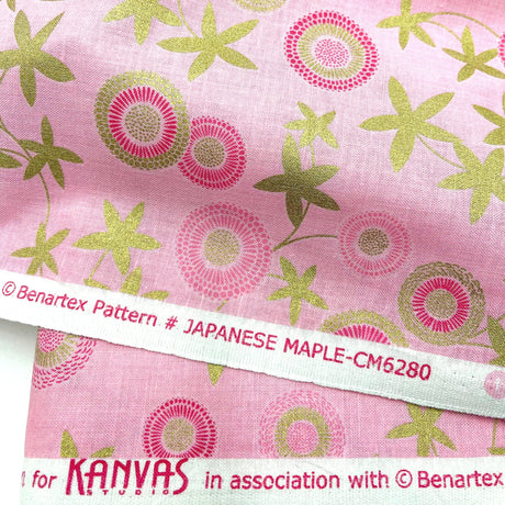 Japanese Maple fabric Sakura Greta Lynn Geisha Cotton Quilting fabric Benartex BT-CM6280