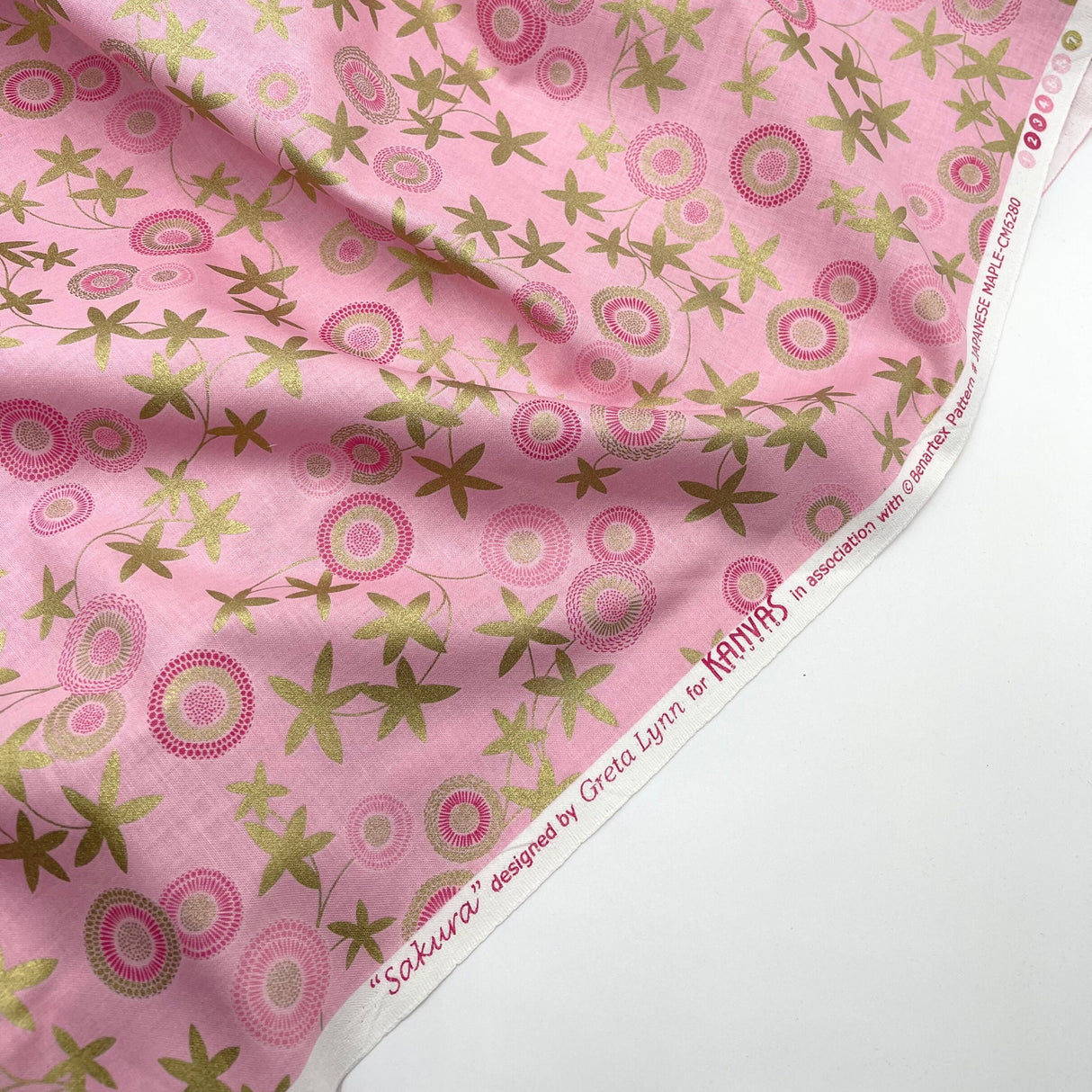 Japanese Maple fabric Sakura Greta Lynn Geisha Cotton Quilting fabric Benartex BT-CM6280