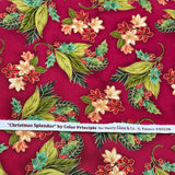 Christmas Splendor fabric Holly floral Cotton Quilting fabric Henry Glass HG9992