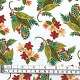 Christmas Splendor fabric Holly floral Cotton Quilting fabric Henry Glass HG8322M-44