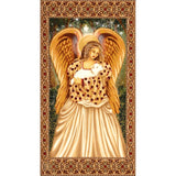 Golden Angel fabric panel with Lamb Quilting Cotton Fabric Panel Michael Miller CX4648
