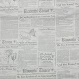 Vintage Newspaper fabric Mist Newsprint Bloomin Times Quilting Cotton fabric DC7820-Mist
