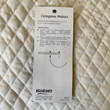 Quilters Compass Points, for creating circles in fabric, quilting tools, craft accessories