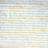 Memoirs fabric, Cotton, Quilting fabric, Words, letters, Michael Miller fabrics MD-5581.Gold