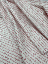 Memoirs fabric, Cotton, Quilting fabric, Words, letters, Michael Miller fabrics MD-5581RED