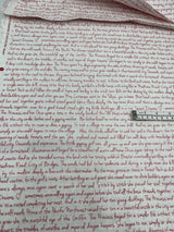 Memoirs fabric, Cotton, Quilting fabric, Words, letters, Michael Miller fabrics MD-5581RED