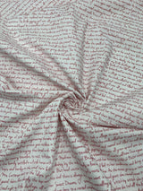 Memoirs fabric, Cotton, Quilting fabric, Words, letters, Michael Miller fabrics MD-5581RED