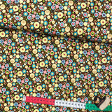 Why fabric, Rose, Brown Circle Dot Fabric Quilting, Cotton fabric, Henry Glass HG-8218