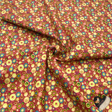 Why fabric, Rose, Brown Circle Dot Fabric Quilting, Cotton fabric, Henry Glass HG-8218