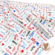 Cats Meow fabric, Animal Words, Cat fabric, Cotton, Quilting, Henry Glass HG1145