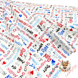 Cats Meow fabric, Animal Words, Cat fabric, Cotton, Quilting, Henry Glass HG1145
