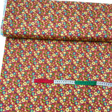 Why fabric, Rose, Brown Circle Dot Fabric Quilting, Cotton fabric, Henry Glass HG-8218