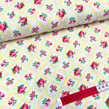 Annette, Retro floral fabric, Aqua, Seafood, Sunshine Cotton Quilting, OOP, Michael Miller fabric MM-CX6853