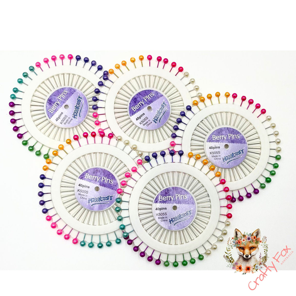 Pins, Berry Pins, sewing notions, Wheel Pearlised head pins, Craft, Sewing Pins