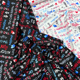 Cats Meow fabric, Animal Words, Cat fabric, Cotton, Quilting, Henry Glass HG1145