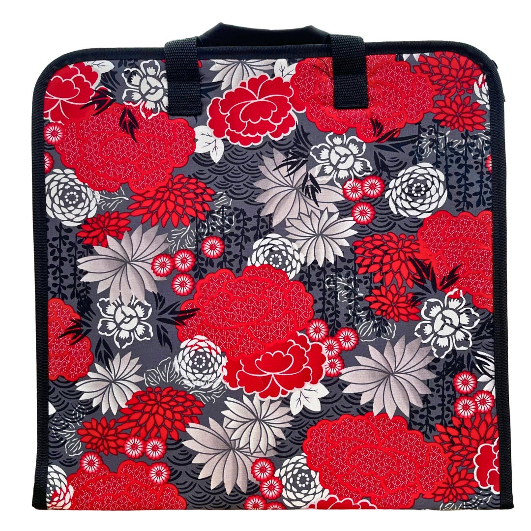 Sewing Organiser, Japanese Cotton Fabric, Oriental, Craft carry all, Sewing tools, Storage case