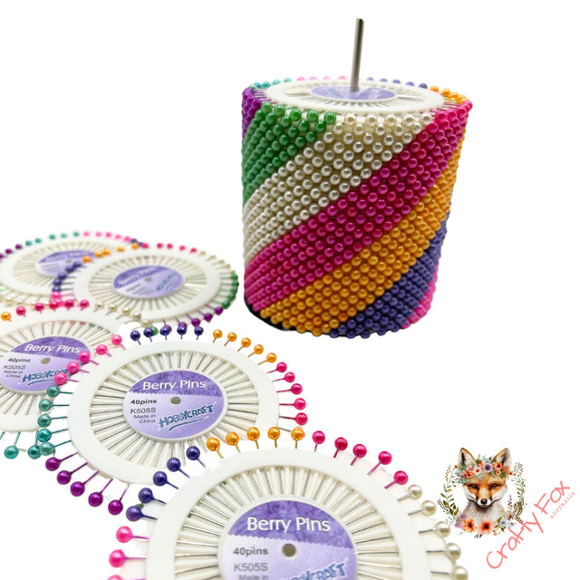 Pins, Berry Pins, sewing notions, Wheel Pearlised head pins, Craft, Sewing Pins