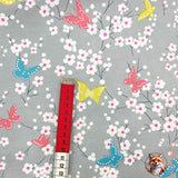 Measuring tape in red showing size of Butterflies