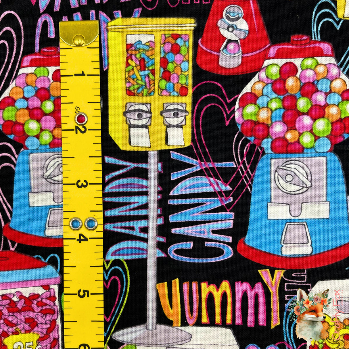 Candy Machines, Sweets, Bubblegum fabric, Quilting Cotton Fabrics, Timeless Treasures TT-9272.Fun