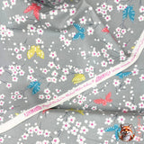 View of selvage tape in white identifying it be Michael Miller fabric
