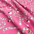 Sew! Sew! fabric, TapeMeasures on a Pink background, Cotton fabric, Benartex - BT8467.22