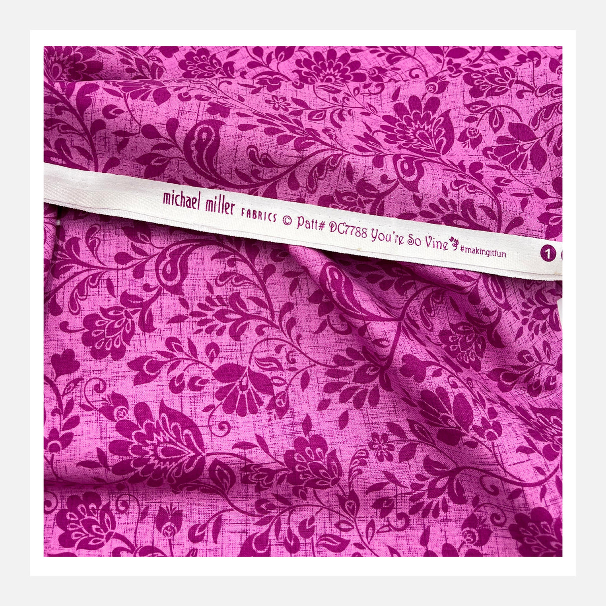 Kayla Peony Cotton Quilting Fabric – Berry Blast by Lily Ashbury | Michael Miller